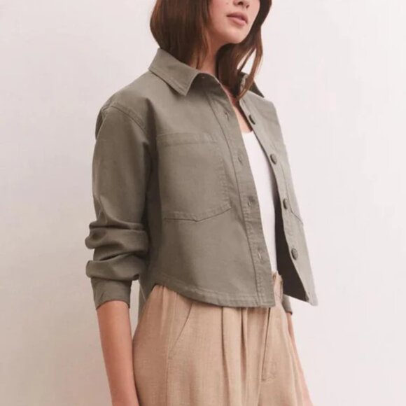 Z Supply All Day Twill Crop Jacket NWT 19508457046 - Picture 3 of 6